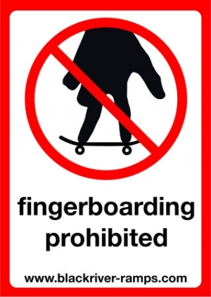 Blackriver Sticker - Fingerboarding prohibited