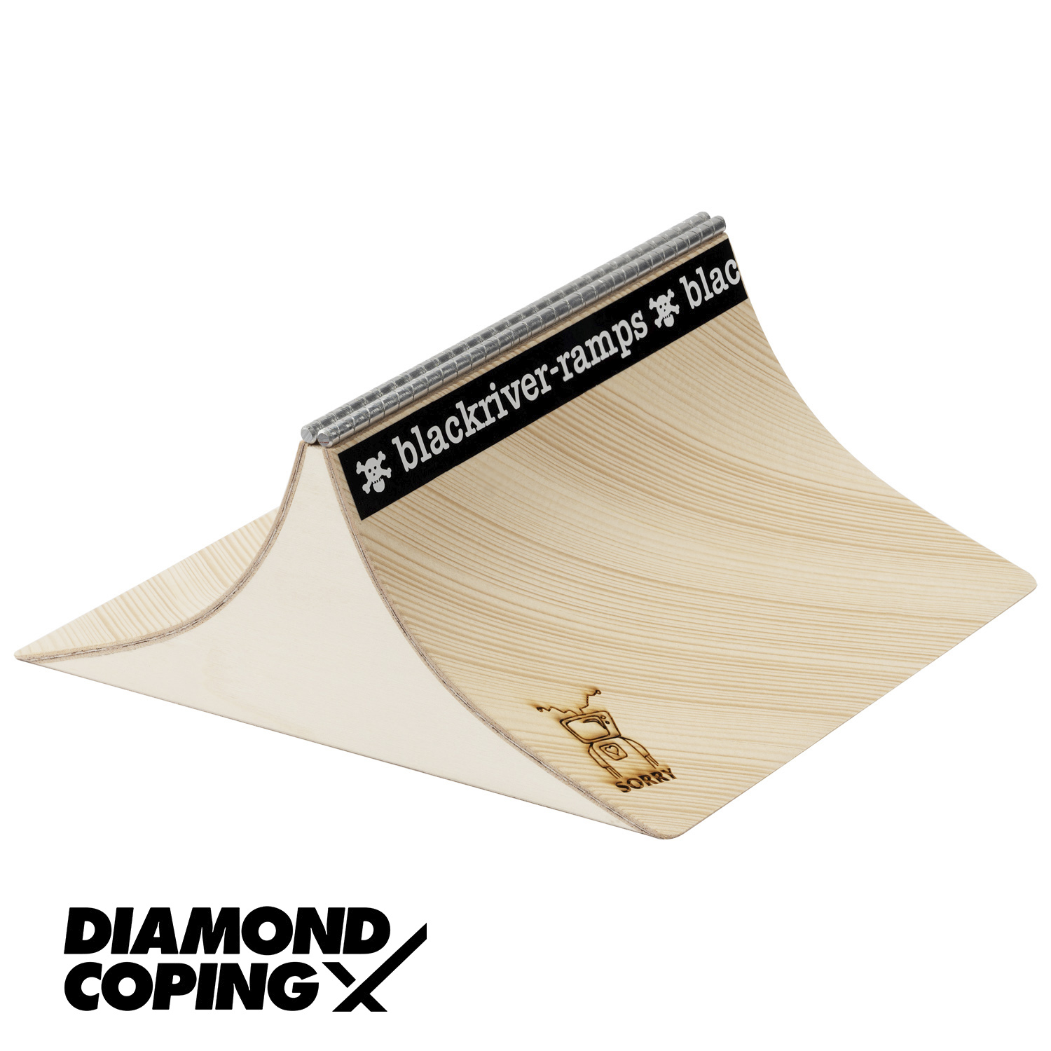 Blackriver x Sorry Fingerboard Ramps - Diamond Coping Spine