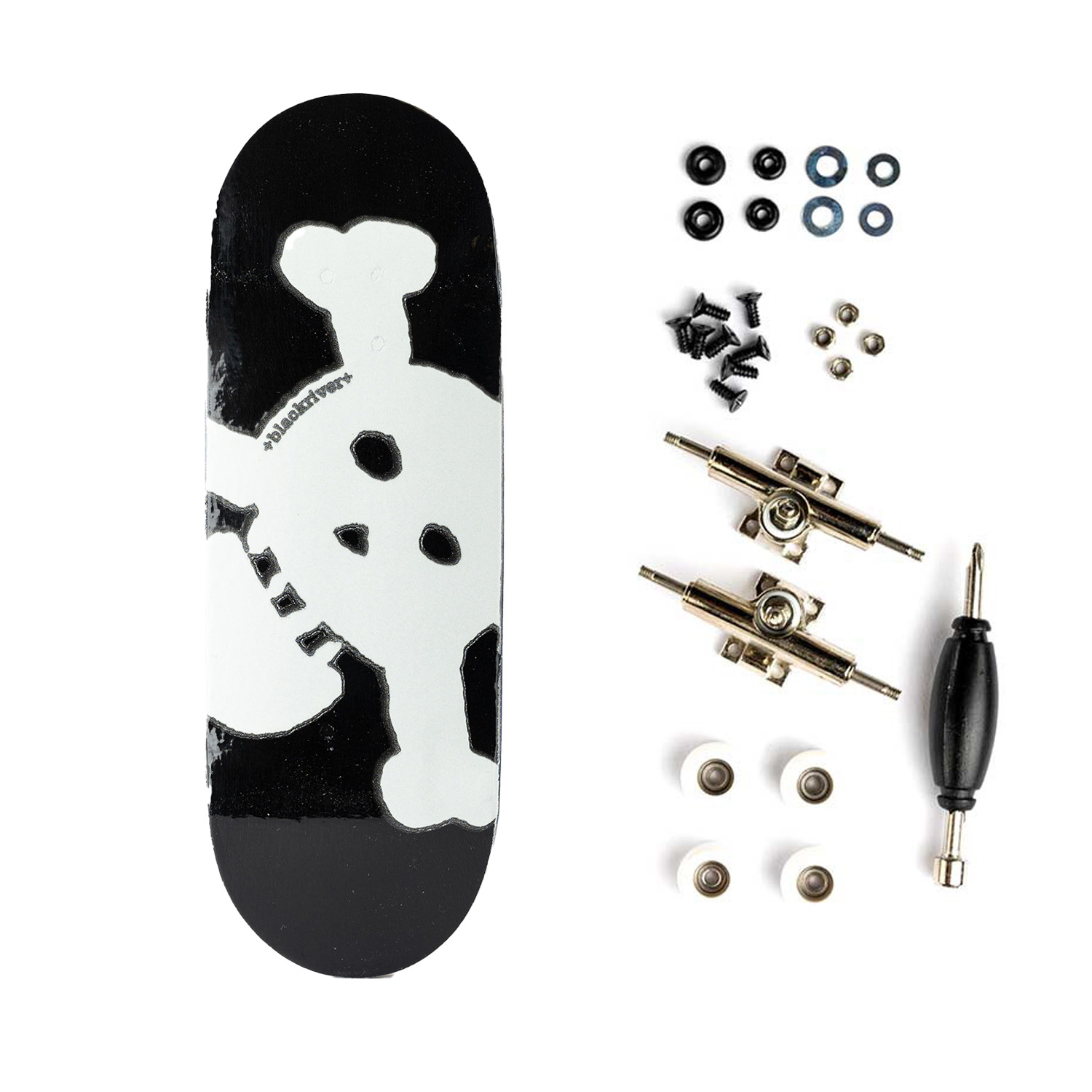 Blackriver Beginner Complete Fingerboard Glow - New Skull